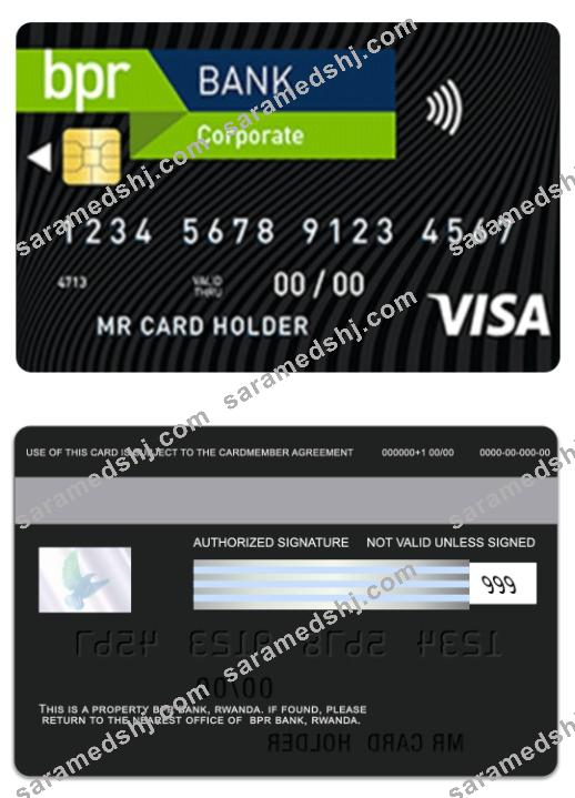 Rwanda BPR Bank corporate visa card